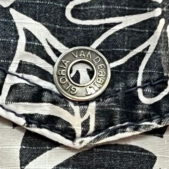 GLORIA VANDERBILT Vintage RETRO tropical floral capris in gray & white SZ 10 - Picture 8 of 13